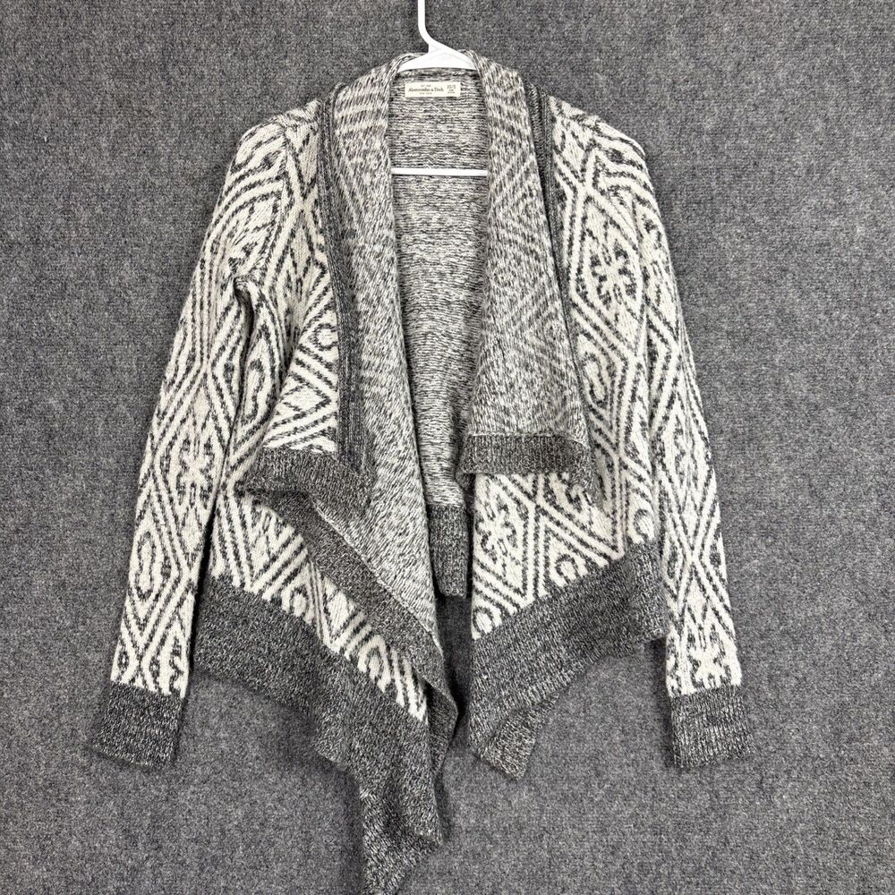 Abercrombie & Fitch Sweater Womens Size XS / S White Gray Wool Blend Blanket